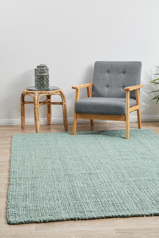 Chunky Natural Fiber Barker Blue Rug