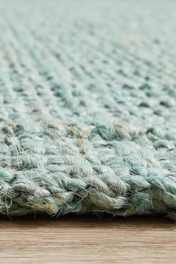 Chunky Natural Fiber Barker Blue Rug - Image 7