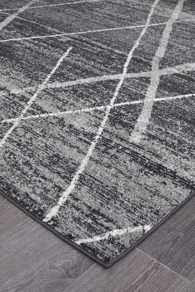 Oasis Noah Charcoal Contemporary Rug - Image 3